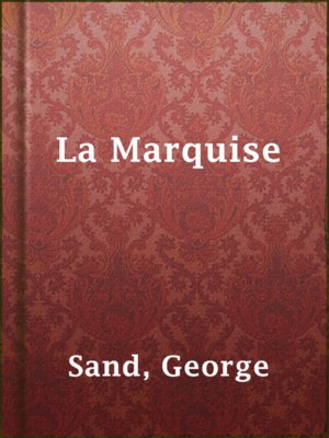 cover image of La Marquise